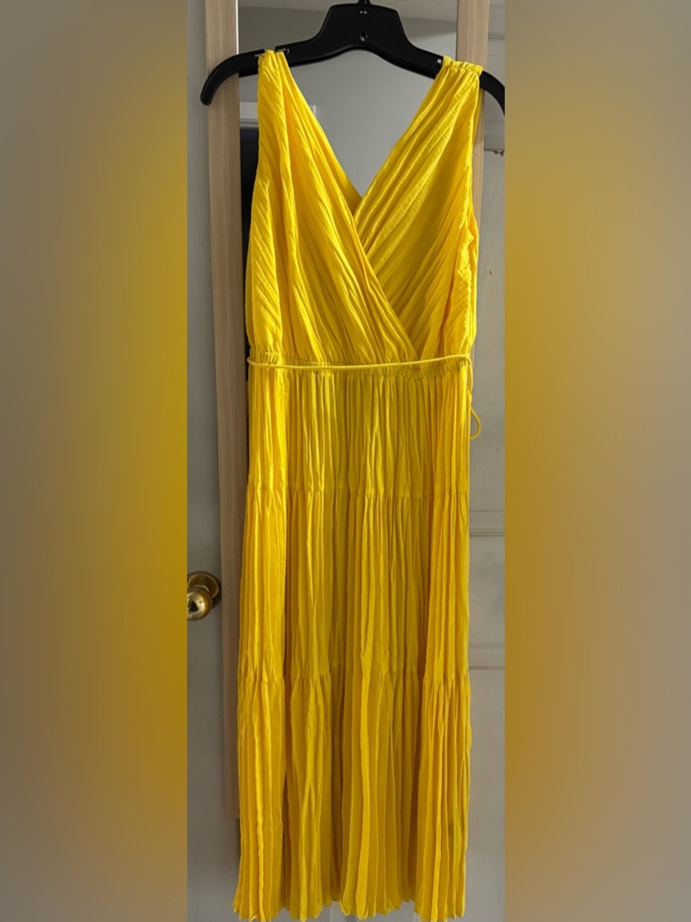 Simply Vera Vera Wang Bright Yellow Maxi Wrap Dress